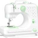 Beginner Sewing Machine, 12 Built-in Stitches with Foot Pedal, 2-Speed Control, Portable Mini Sewing Machine for Home Travel Use & Sewing Enthusiasts (green)