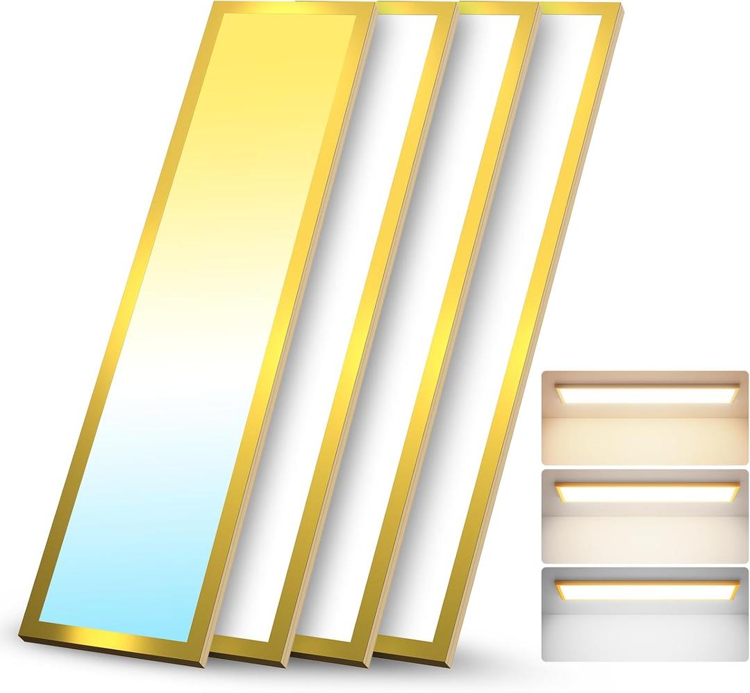 AIKVSXER 1x4 LED Flat Panel Light Flush Mount for Auditoriums Hotel - 50W 5500LM 120V 3000K/4000K/5000K Triac Dimming 10%-100% Kitchen Lights Surface Mount -ETL DLC AIKVSXER 1x4 LED Flat Panel Light Flush Mount for Auditoriums Hotel - 50W 5500LM 120V 3000K/4000K/5000K Triac Dimming 10%-100% Kitchen Lights Surface Mount -ETL DLC