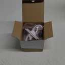 Generic 4PCS White Curtain Rod Brackets, No Drill, Adhesive, Supports 0.6'' to 1.5'' Rod, ABS & Stainless Steel, Wall Mount