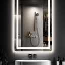 TRAHOME 36"x24" LED Bathroom Vanity Mirror with Lights, Front and Backlit Wall Mirror, Anti Fog, Dimmable 3 Color Lighting, Memory Function, Shatterproof Glass, Plug in or Hardwired