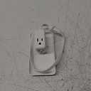 Short Flat Extension Cord 1.5ft, ETL Listed, NUTICT Indoor 3 Prong Extension Cord Flat Wall Plug with Outlet Cover, 900J Surge Protector, Small Outlet Extender Hidden for Kitchen Bathroom, White