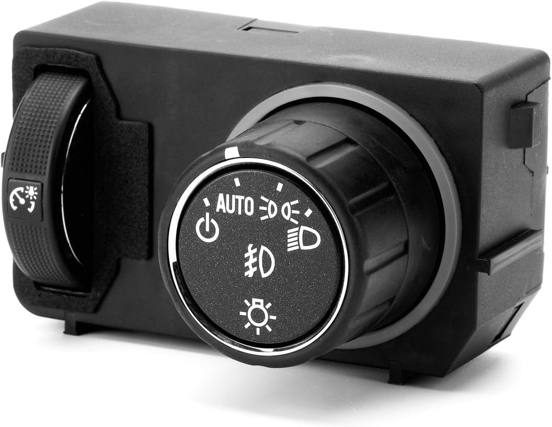 Headlight Switch Control Knob for 2014-2019 Chevy Silverado 1500 2500 3500 Suburban Tahoe,GMC Sierra 1500 2500 3500 Yukon,2019-2024 Chevy Silverado 4500-6500,Fog Light Dimmer Switch 23187804 84154108