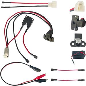 JRRXM 6V 12V 24V Round Charger Charging Port for Kids Power Wheels Ride on Electric Toys Car Replacement Parts,6PCS 25A Fuse Battery Connector Wires Cable Kit Set