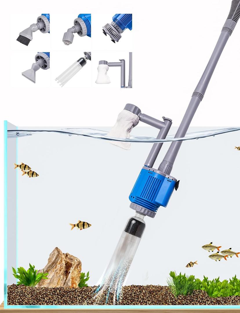 UPETTOOLS Aquarium Gravel Cleaner  Electric Automatic Removable Vacuum Water Changer Sand Algae Cleaner Filter Changer 110V/28W