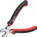 ARROW High Leverage Diagonal Pliers, 6 Inch Wire Cutters with Comfortable TPR Handle, High Carbon Steel Side Cutters for Cutting Wire