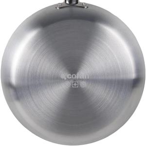 Professional Stainless Steel Frying Pan | Diameter 24 or 30 cm | Made of Aluminium and Steel Handle (30 cm)