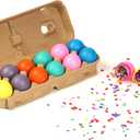 Easter Confetti Eggs, Cascarones Colorful Confetti Filled (Pack of 3 - Total 36 eggs)