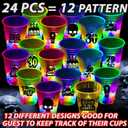 mishunyus 30th Birthday Party Cups 24 Pack- Glow for Funny RIP Twenties Theme Decorations, 16oz