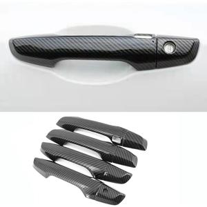 Car Accessories Fit for Honda CR-V CRV 2017 2018 2019 2020 2021 2022 Exterior Door Handle Cover Trim (Carbon Fiber) ABS 8 PCS with Smart Keyhol