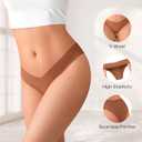 DEANGELMON Women Seamless Bikini Cheeky Underwear Invisible No Show Panties V-Waist Hipster Ladies Soft Stretch 6 Pack (M)