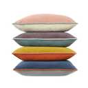 Btyrle Velvet Throw Pillow Covers 22x22 Inch Set of 4 Decorative Velour Pillowcases Double-Colored Cushion Covers for Sofa Couch,Warm-Edge