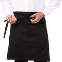 Chef Works Unisex Half Bistro Server Apron (One Size, Black)