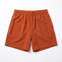 ODODOS Men's Athletic Shorts with Pockets 5" Quick Dry Lightweight Workout Gym Running Shorts, Rust, Small