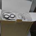 PartageiZ 17.4inches Tall White Bedroom Lamps Set of 2-3 Way Dimmable Touch Table Lamps with USB C and A Ports, Lamps for Nightstand with AC Outlet, Desk Lamps with Black Base for Office