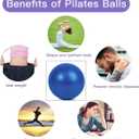 sailupxinyuan Mini Pilates 6 inch Exercise Ball for Yoga,Small Pilates Core Training and Physical Therapy, Improves Balance Home & Gym & Office with Pump(Pink)