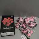 XGSHJ Pink Rose Bouquet Building Set for Girls & Boys  12 Pack Botanical Collection Gift for Easter Basket Artificial Flowers Botanical Collection Centerpiece Retro Decor