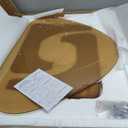 CAJCA Coffee Table for Living Room Mid Century Modern Center Table with Glass Top and Wood, Brown/Walnut (32 Inch)