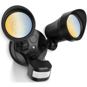 ALUSSO Motion Sensor Outdoor Lights, 30W 3500LM Flood Lights Outdoor, 3 Modes (Dusk to Dawn/Auto/On Time), 3CCT 3000K/4000K/6500K Waterproof Hardwired Security Light ETL Listed for Porch Garage, 1PC