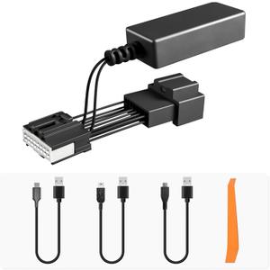 Dashcam Power Adapter Custom for Ford 16 Pin (Model A) for F150/F250/F350 Explorer Bronco and etc,Hide The Wires GPS Radar Mirror Camera Dash Cam Adapte Connects to Rearview Mirror