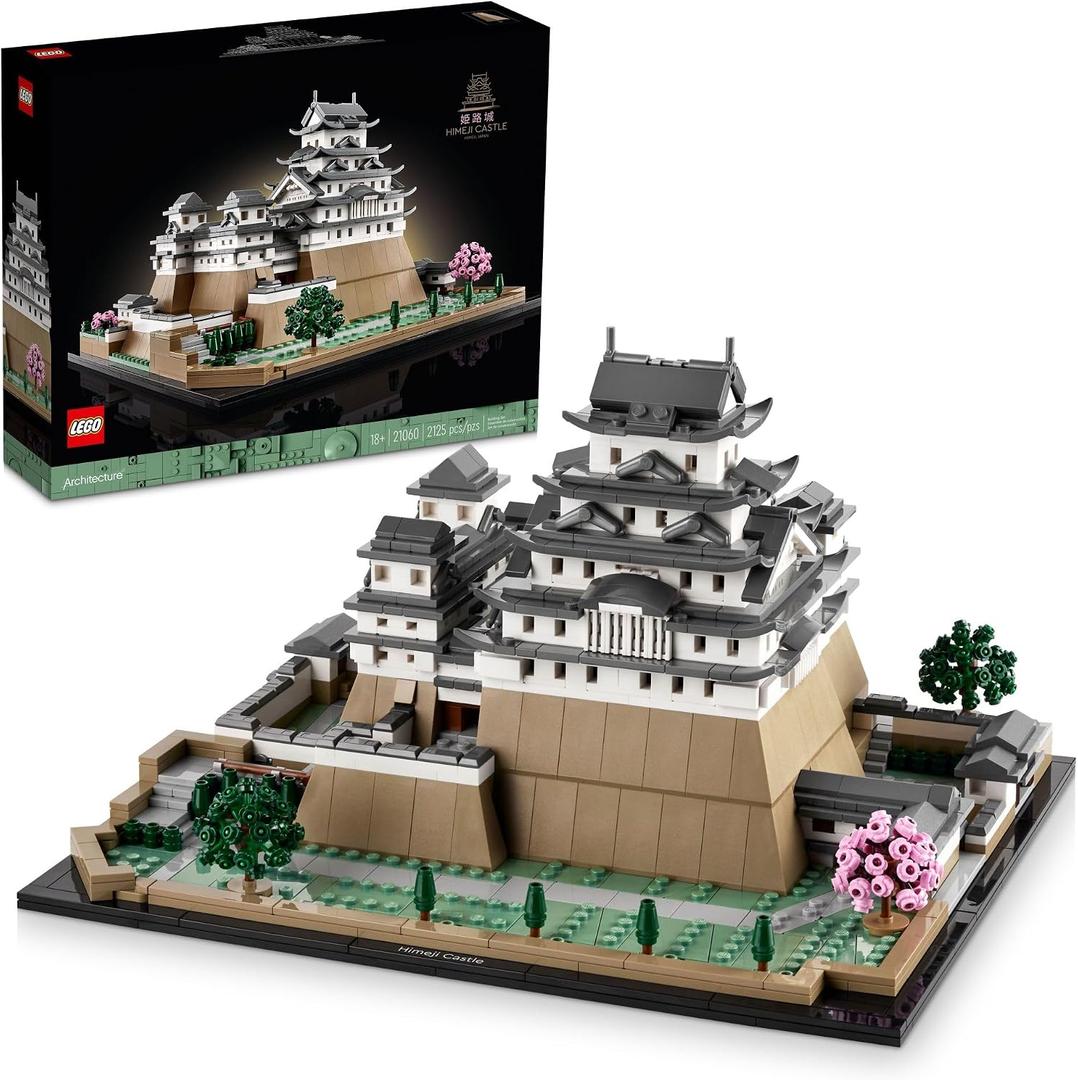 LEGO Architecture Landmarks Collection: Himeji Castle 21060 Building Set, Build & Display this Collectible Model for Adults, Fun Gift for Lovers of Japan, Famous Japanese Buildings, 
Build and display – Measuring over 7.5 in. (19 cm) high, 12.5 in. (32 cm) wide and 10.5 in. (27 cm) deep