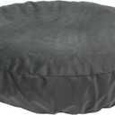 Elastic Round Dog Bed Replacement Cover Washable Easy Clean Not Waterproof 42 Inch Grey Velvet