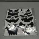24pcs Halloween Pumpkin Face Stickers, Halloween Jack-O-Lantern Face Craft Decals Props Etching Pumpkin Template Trick Party Supplies for Kids & Adults