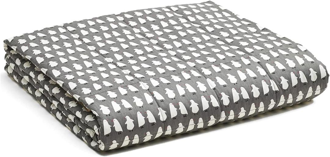 YnM Weighted Blanket,Heavy 100% Oeko-Tex Certified Cotton Material with Premium Glass Beads (Penguin,48''x72'' 12lbs), Suit for One Person(~110lb) Use on Twin/Full Bed