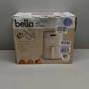 bella 4Qt Slim Air Fryer, Fits-anywhere Kitchenware, EverGood Ceramic Nonstick Coating, Adjustable Temperature, 6 Preset Cooking Options, 60 Min Auto Shutoff w Audible Tone, 3.3lb Capacity, Oatmilk