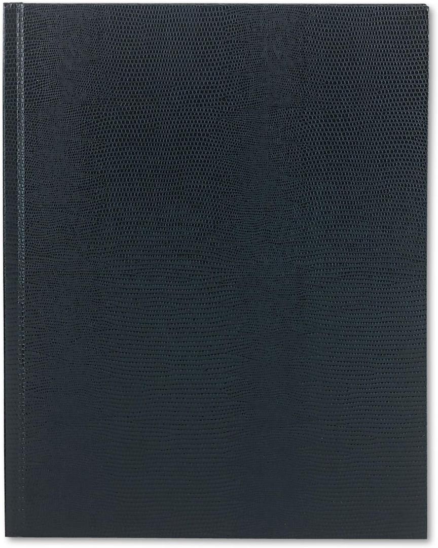 Blueline Executive Journal, Lizard-Like Hard Cover, Ribbon Bookmark, 150 Pages, 10.75" x 8.5", Blue (A10.82)
