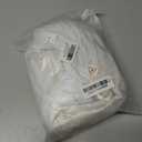 GOKATOSAU Women's Sexy Round Neck Mesh Long Sleeve Full Ruched Bodycon Mini Dress, Medium, White