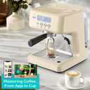 CASABREWS Ultra Espresso Machine, Barista Espresso Coffee Maker for Home | LCD Display, Custom Brew Temp, Latte & Cappuccino Machine, 20-Bar Italian Pump, Powerful Steam Wand, 73oz Removable Tank