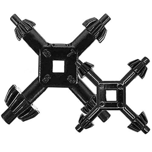 Thaekuns 2pcs 4 In 1 Drill Chuck Key Hand Drill Chuck Wrench For Tighten Drills Chuck Universal Combination Hand 3/8 1/2 3/4 1 Inch Chuck Key(L+ S)