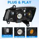 ELH Headlight Assembly Fit for 2008-2010 Dodge Grand Caravan (Chrome/Amber)