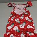 Lanyarco Snowman Pet Dog Christmas Pajamas PJS, Cute Cotton Snowflake Xmas Outfit for Medium Dogs, Red Large Back Length 19"