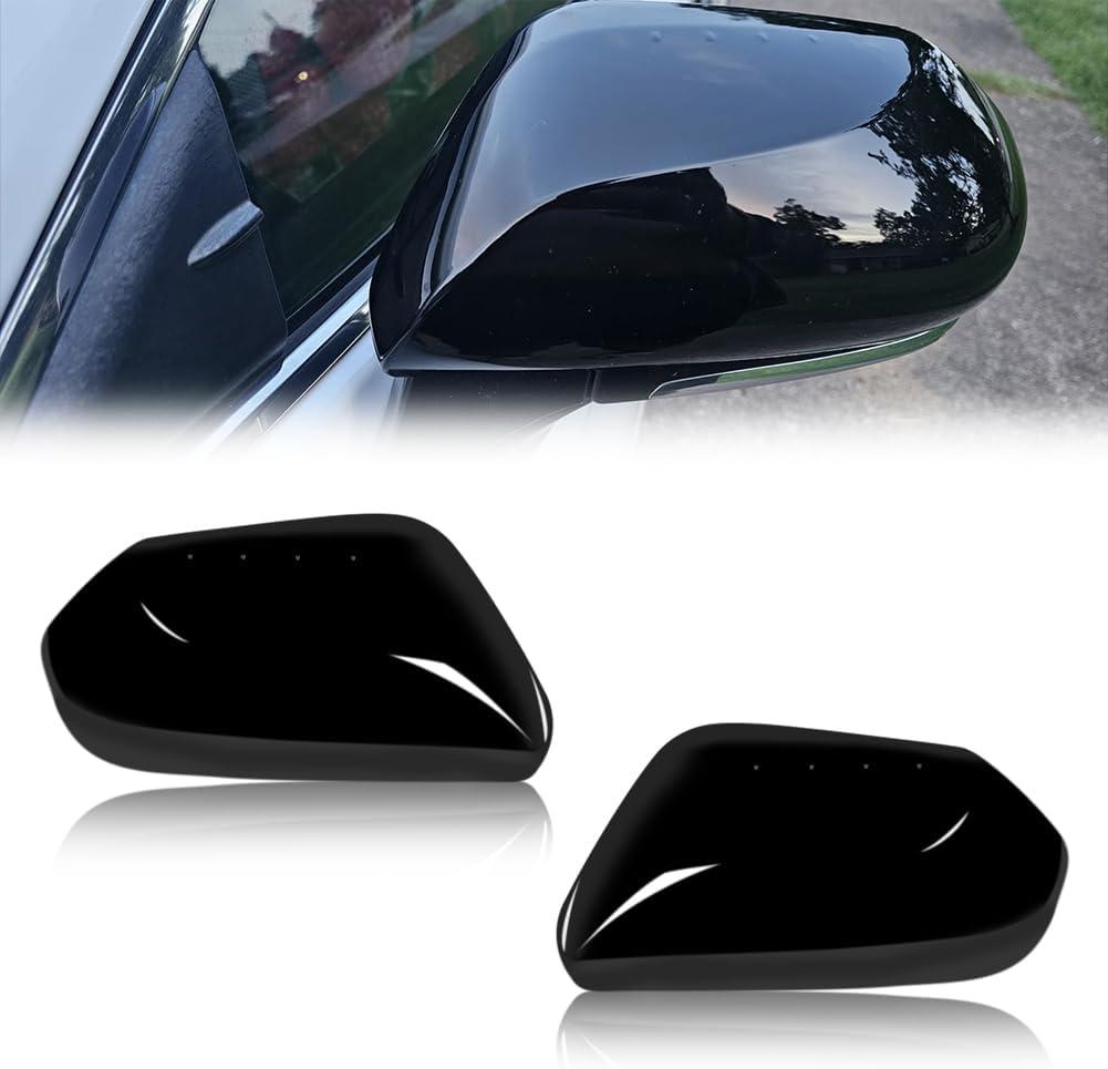 VANKUB Car Exterior Door Side Rearview Mirror for To-yota Camry 2025 2024 2023 2022 2021 2020 2019 2018 Accessories Rear View Mirror Caps（Glossy Black）