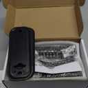 New Upgrade Double Sided Keyless Door Lock with Handle,Stainless Steel Waterproof Double Sided Keyless Door Lock (Black,with Large Cushion)