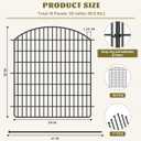 16 Panels No Dig Garden Fence with Gate, 32in x 38.6ft Decorative Dog Fence Outdoor for Yard, Tall Animal Barrier Fencing Rustproof Metal Garden Edging Border, Temporary Fencing for Outdoor, Patio