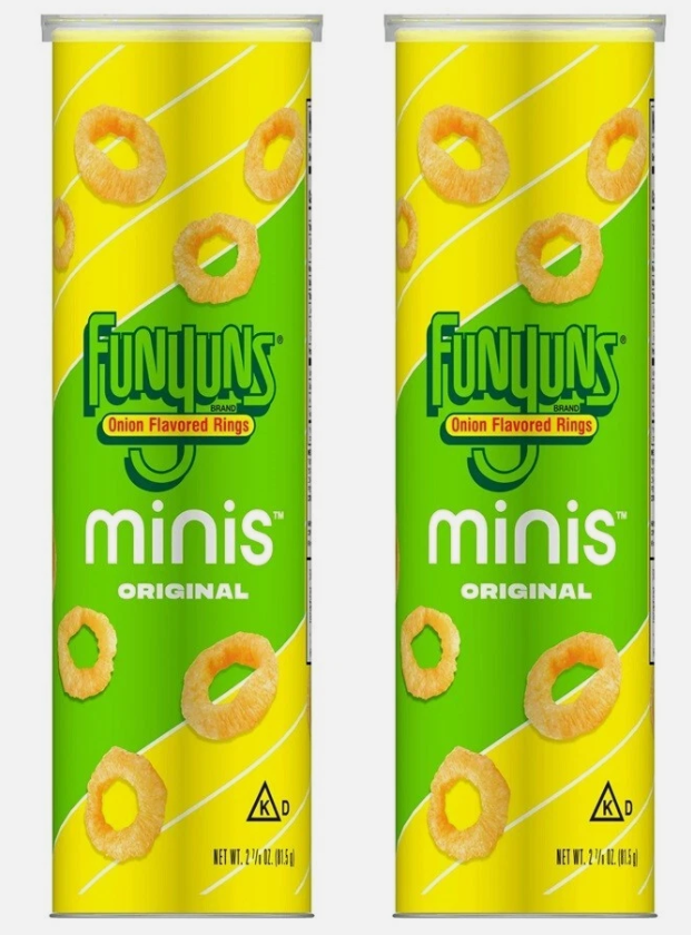 2 x Minis, Funyuns Original, 2.875 oz Canister  EXP: 06/16/2026