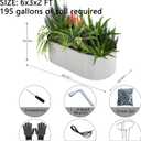 ZFHgarden Galvanized Metal Planter Round Raised Garden Bed Kit for Gardening Outdoor Galvanized Planter Outdoor 1PC Gray 6X3X2FT, 6x3x2FT1pcs