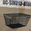 FDW | 42" Foldable Metal Dog Crate | Black | Cage for Medium Dogs