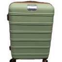 Carry on Luggage Airline Approved, 20 Inch Expandable Hardside Suitcases with wheels, Abs+Pc Harshell Spinner Luggages with Tsa Lock, Green