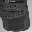 BDK Floor Mats, 4-Piece All-Weather Car Mat with Universal Fit Design, Durable Rubber Car Floor Mats with Capture Ridges, Waterproof for Cars Trucks SUV (Black)