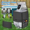 Hot Tub Spa Heater Pump Cover,18.9" D x 13" W x 18" H Waterproof 600D Oxford Fabric Aluminum Film Insulated Cover,Inflatable Hot Tub Spa Heater Pump,Easy Installation with Zipper,Black,Square