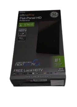 GE 34342 Pro Flat Panel HD Indoor TV Antenna 40-mile Range 4k Ultra 1080p Full