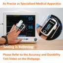 Pulse Oximeter,OLED Display Oxygen Monitor Fingertip,Blood Oxygen Saturation Monitor(SpO2) with Carrying Case,Silicone Cover