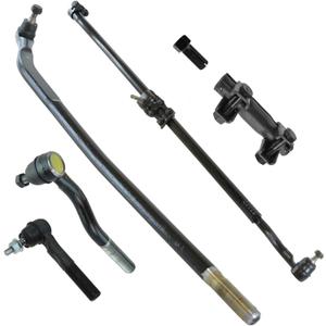 TRQ Front Tie Rod End Drag Link Adjuster Steering Kit Set 6pc for 2007-2017 Jeep Wrangler JK