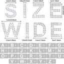 Zonon 136 Pieces Rhinestone Iron-on Letter Large Glitter Bling Alphabet Sticker Crystal Gemstone Border Self-Adhesive 34 Letters Sticker for Art Craft Clothing Fabric(Silver)