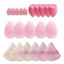 21 pcs Beauty blender Makeup Sponge Bulk:Blender Sponges 21 Pcs for Liquid, Cream, and Powder, Multi-colored Pink make up sponges for foundation