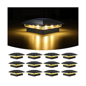 VOLISUN Solar Post Cap Light Outdoor Waterproof 6pack,Solar Fence  Post Lights for 4x4 5x5 6x6 Wooden/Vinyl Post,White Deck Post Cap Light Solar Powered with Warm White for Garden/Patio/Porch