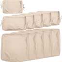 Outdoor Patio Cushion Cover Replacement, Outdoor Cushion Slipcovers for Outdoors Furniture Patio Sofa Couch Outside Zipper Design w/5 Seat Cushion Covers and 6 Backrest Pillow Covers (Brown)